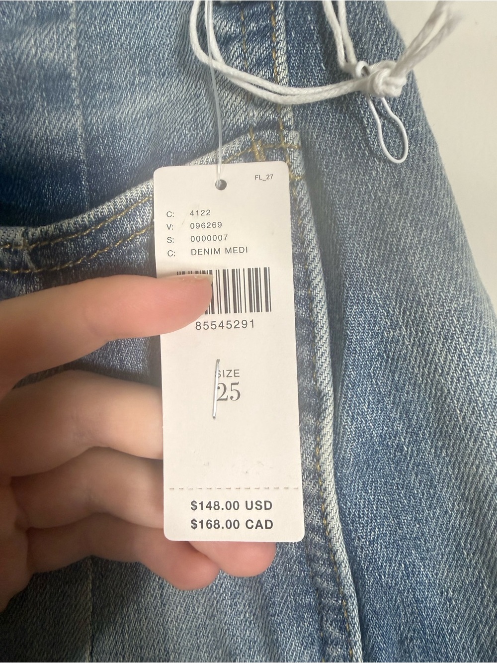 NWT Pilcro The Kenna Mid-Rise Heritage Barrel Jeans Blue Size 25 - Picture 9 of 10